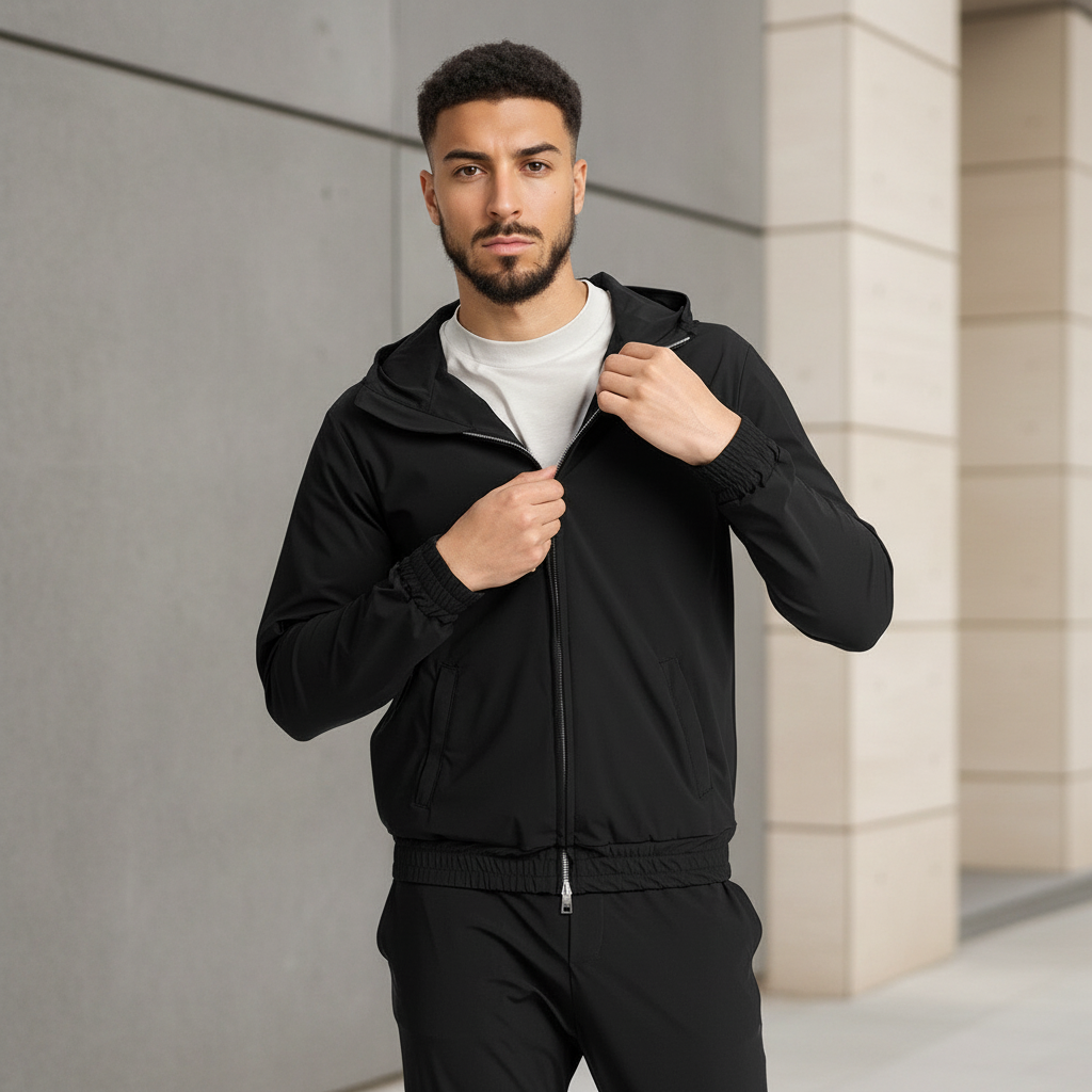 Black Prime Pak vest close-up op elegante achtergrond